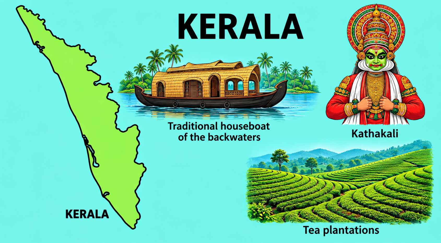 Kerala backwaters and houseboat travel
